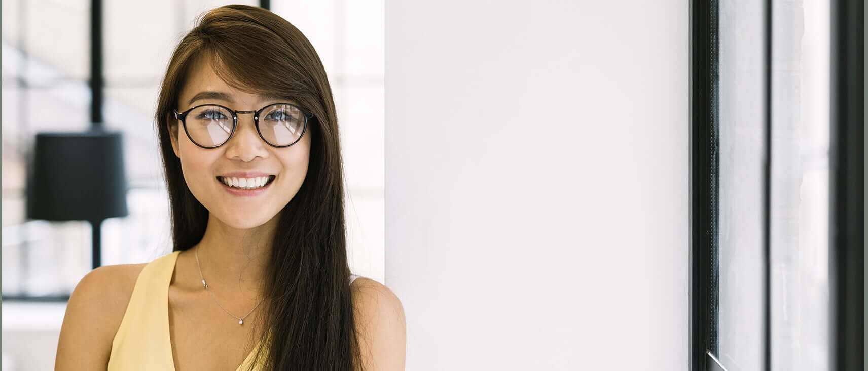 woman smiling