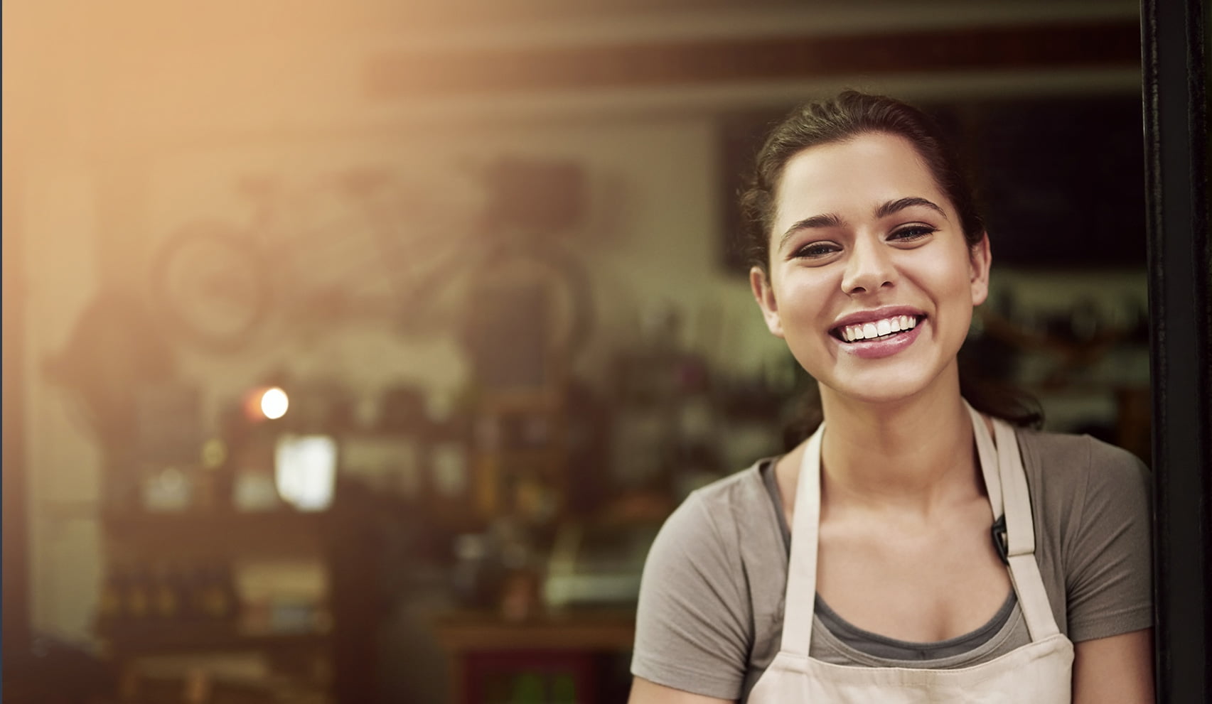 woman smiling at camera