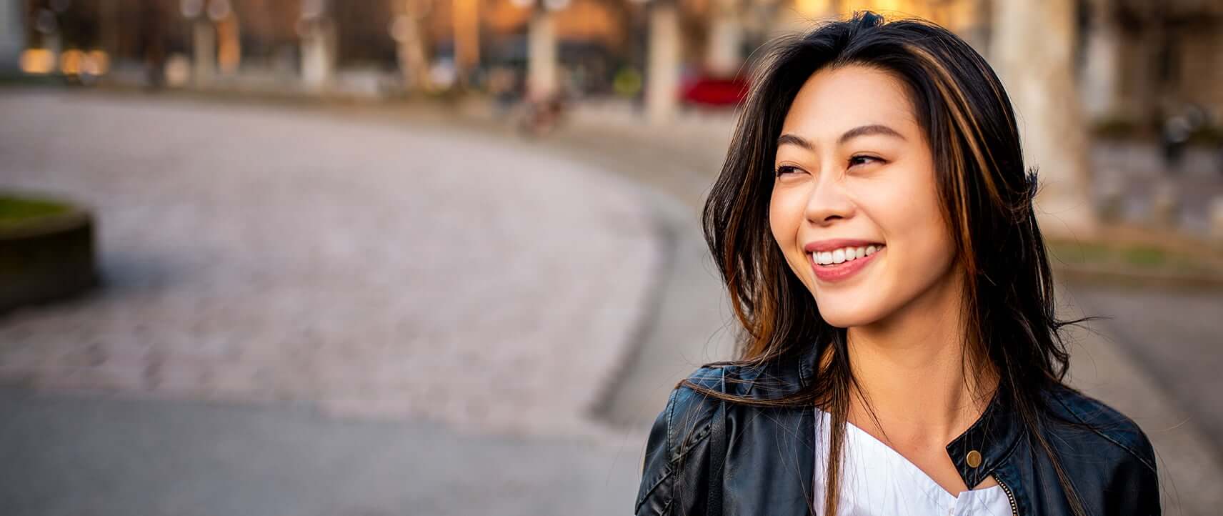 young woman smiling